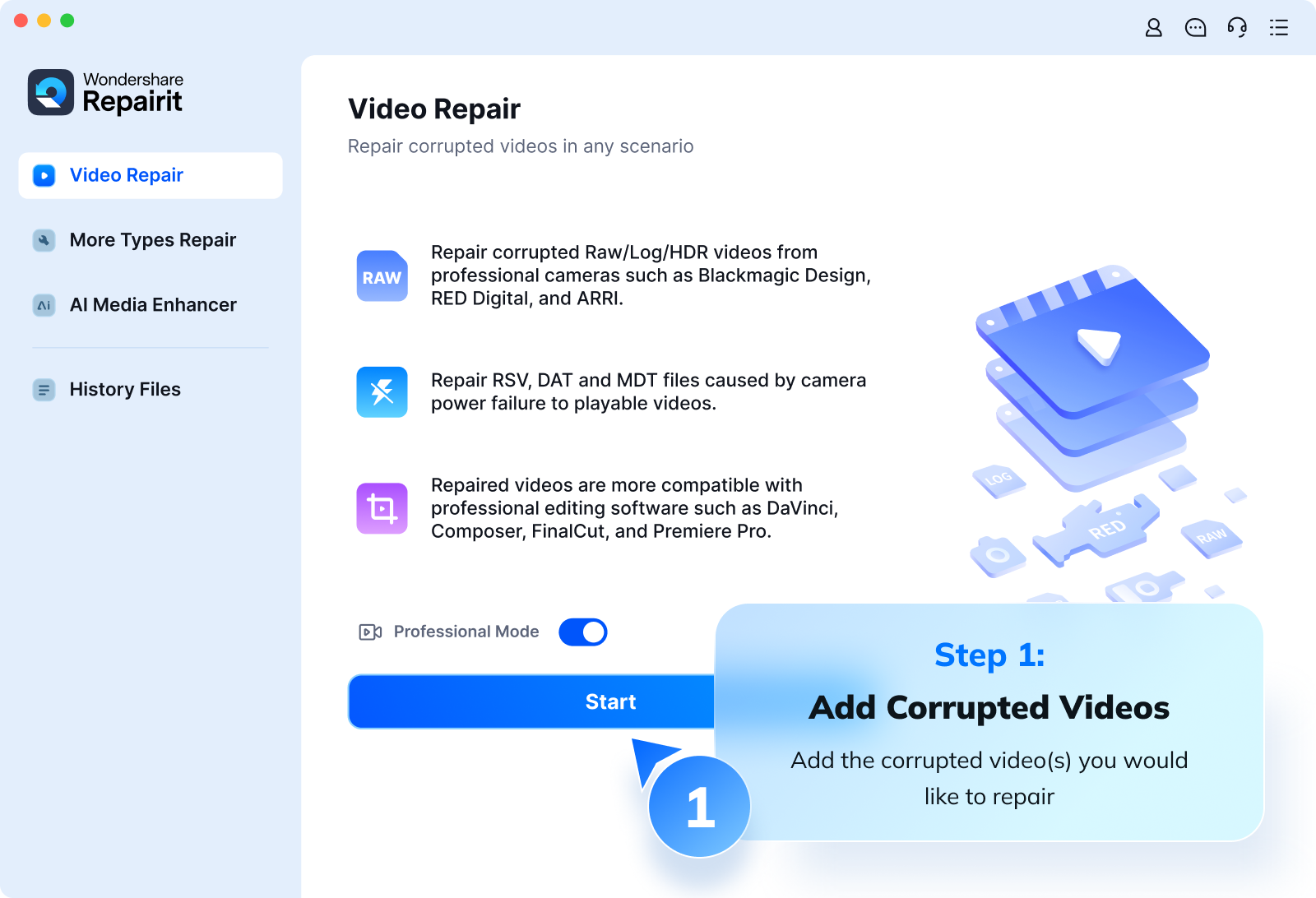 select a location to recover data
