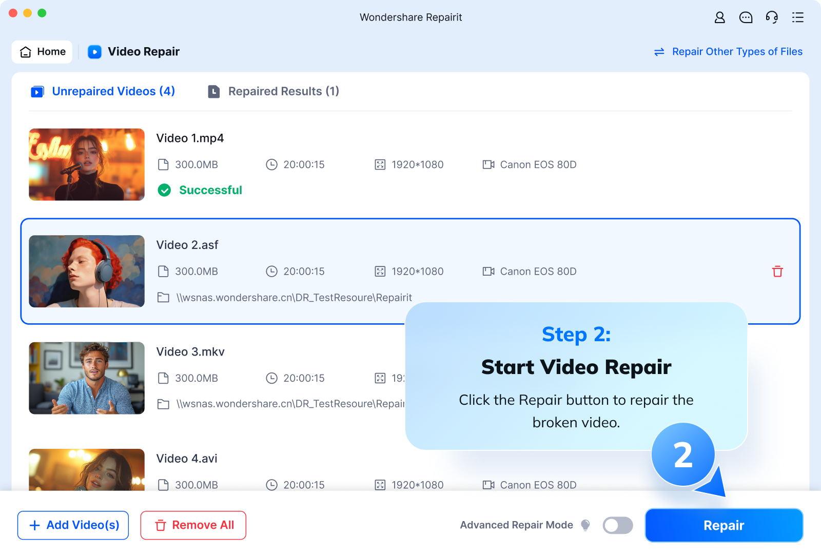 scan your device to recover files