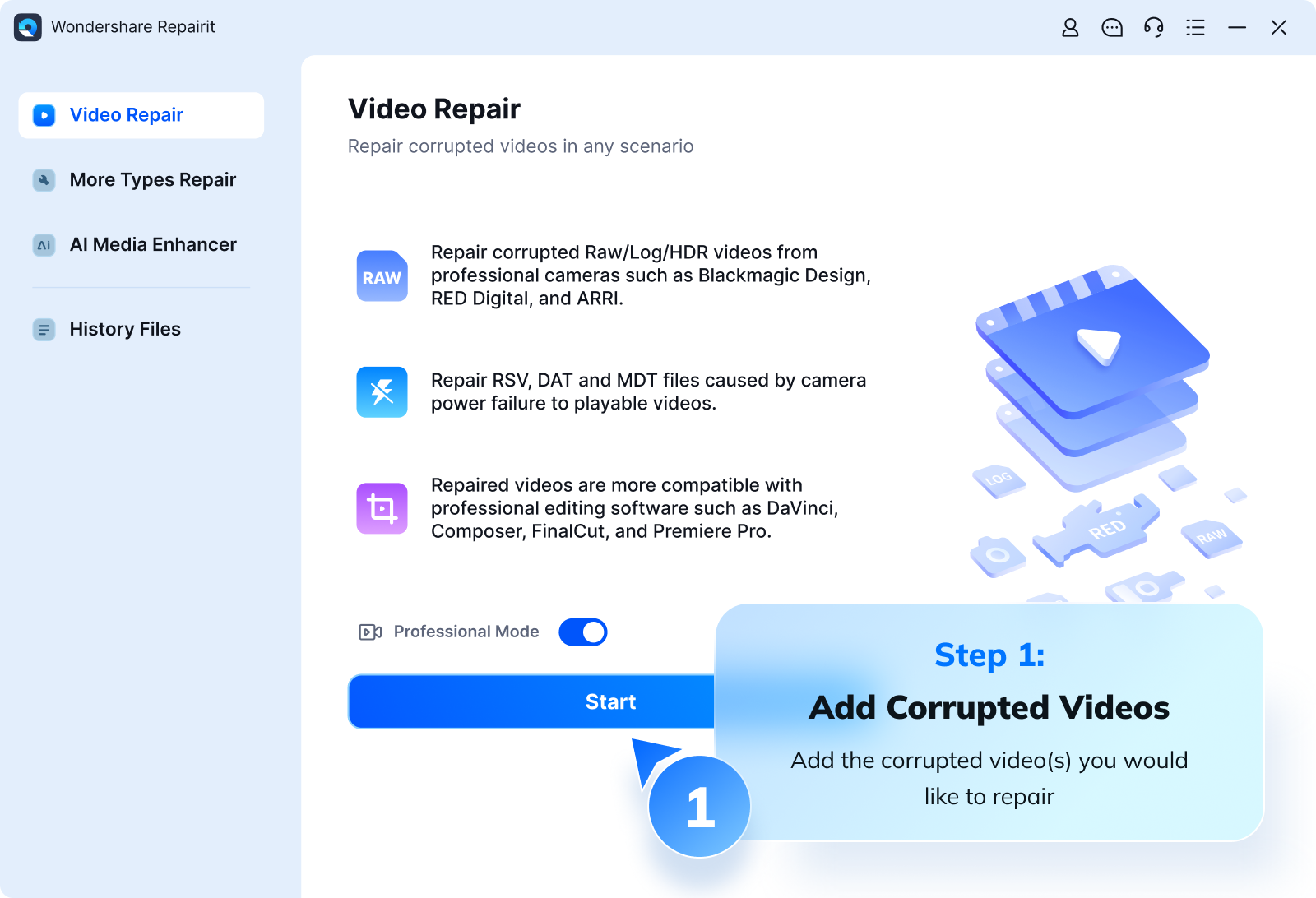 select a location to recover data