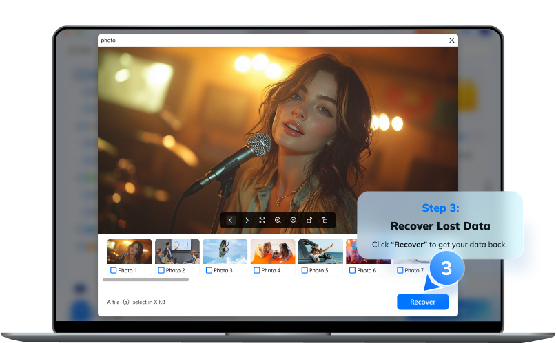 mac data recovery step 3 - recover deleted or lost files