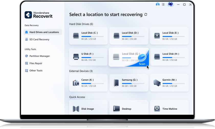 mac data recovery step 1 - select file location