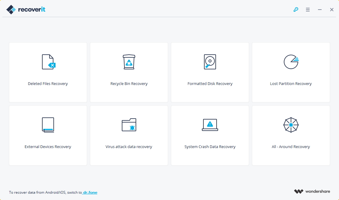 select virus attack data recovery mode